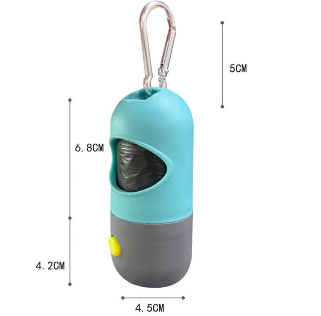 Degradable Echo Friendly Dog LED light/Poop Dispenser and  Bags