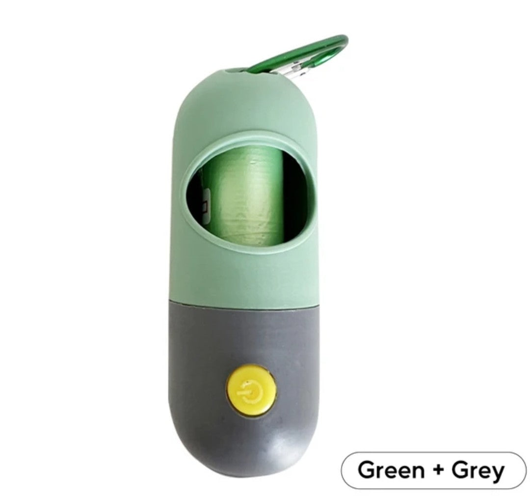 Degradable Echo Friendly Dog LED light/Poop Dispenser and  Bags